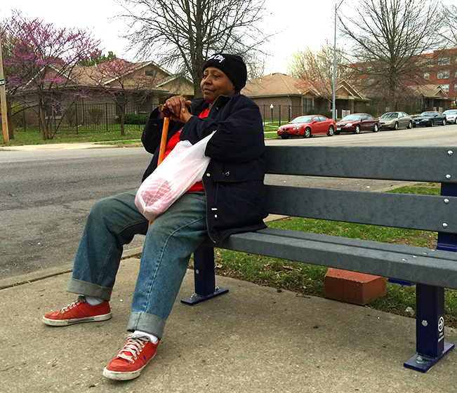 Bench added to bus stop